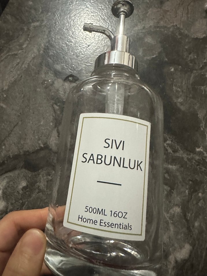 Cam Sıvı Sabunluk Pompalı - Görsel 2