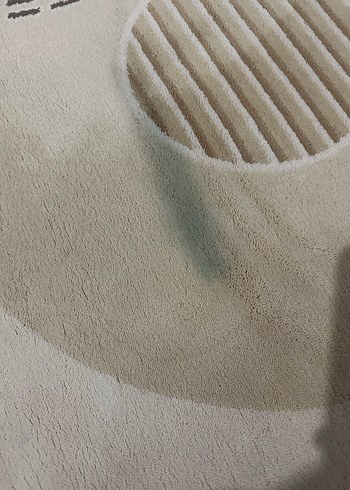 Bej ve Gri Soyut Desenli Yün halı - Görsel 4