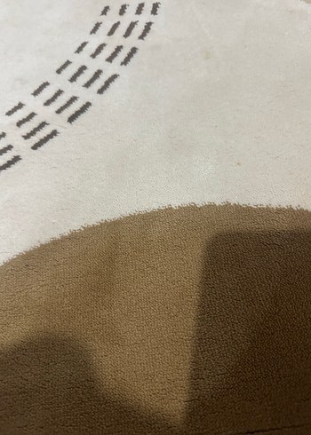 Bej ve Gri Soyut Desenli Yün halı - Görsel 2