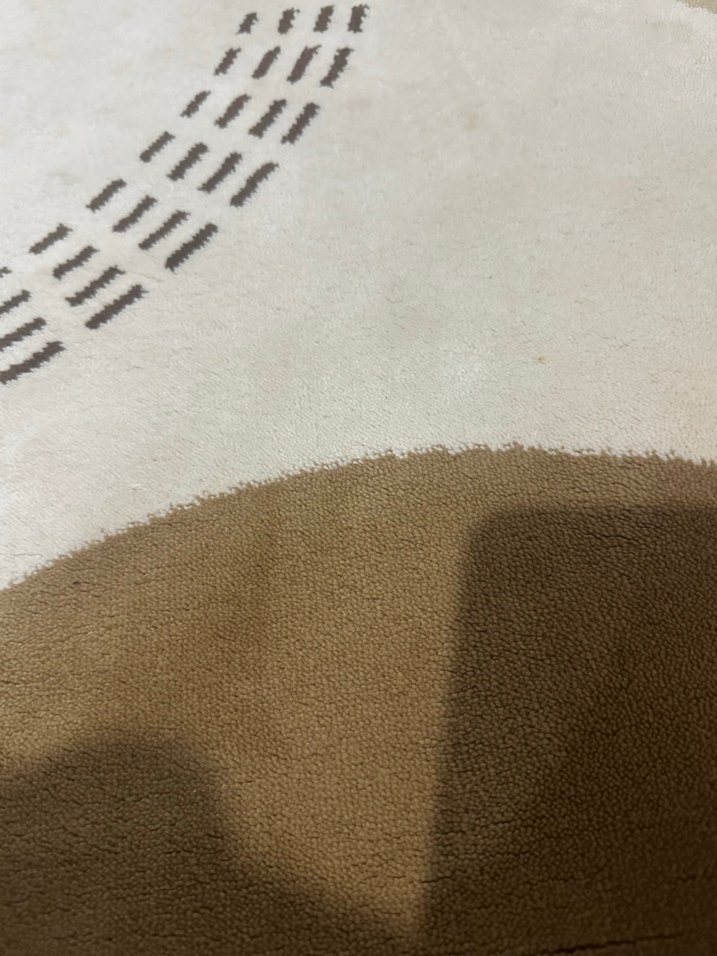 Bej ve Gri Soyut Desenli Yün halı - Görsel 2