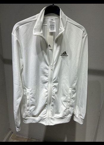 Adidas s beden beyaz Fermuarlı erkek Eşofman Üstü sıfır