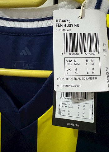 m Beden Sponsorsuz Fenerbahçe Çubuklu forma