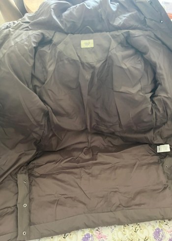 Gri Uzun Kadın Kışlık Mont - Görsel 3