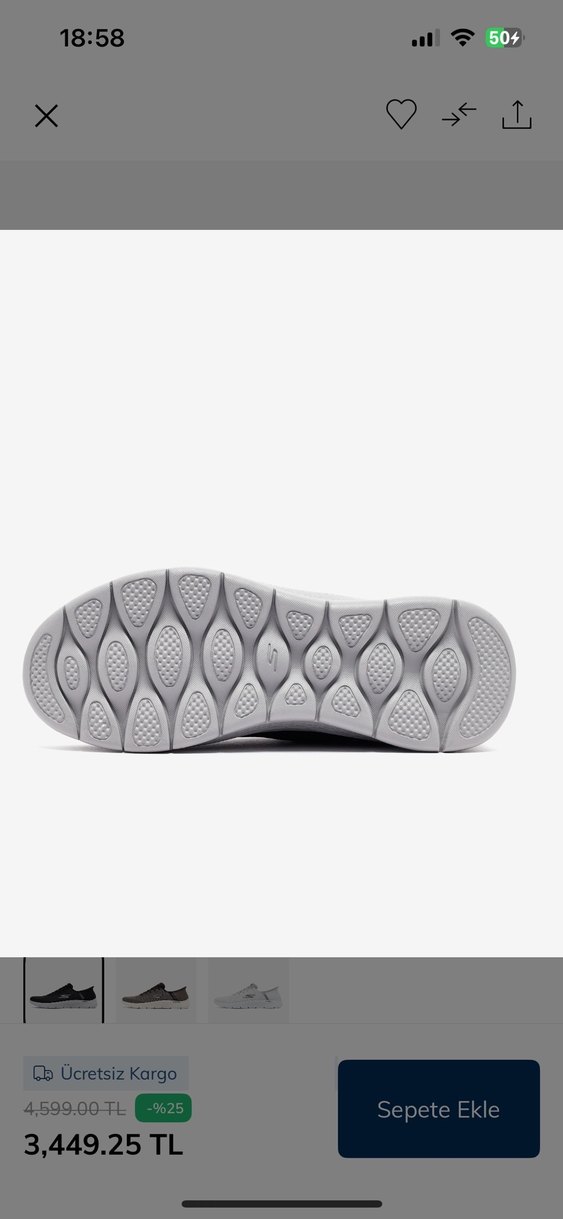 Skechers Go Walk Flex New World Erkek Siyah Beyaz Spor Ayakkabı - Görsel 4