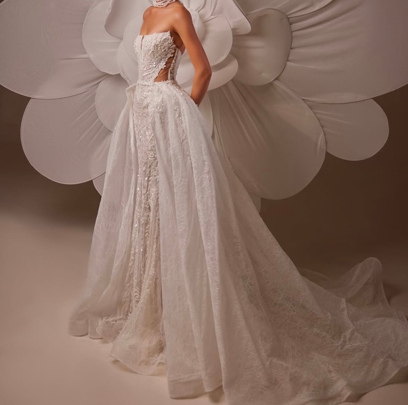 HIÇ GİYİLMEMİŞ ÖZEL DİKİM GELİNLİK acil satılık pazarlık payı - Görsel 2