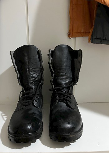 Siyah Gri Tokalı Erkek Deri Bot - Görsel 2