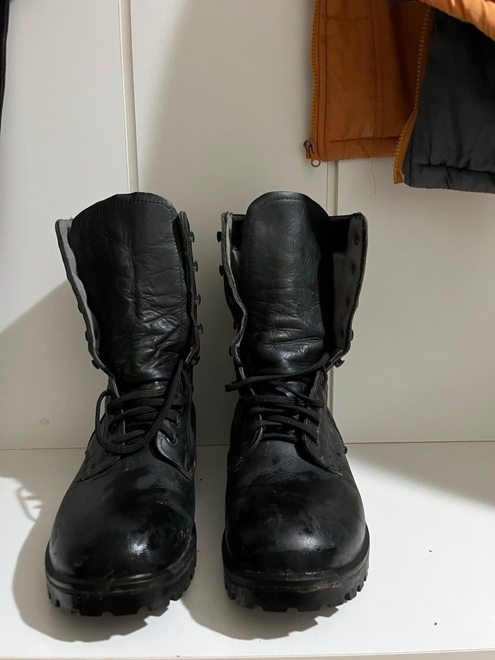 Siyah Gri Tokalı Erkek Deri Bot - Görsel 2