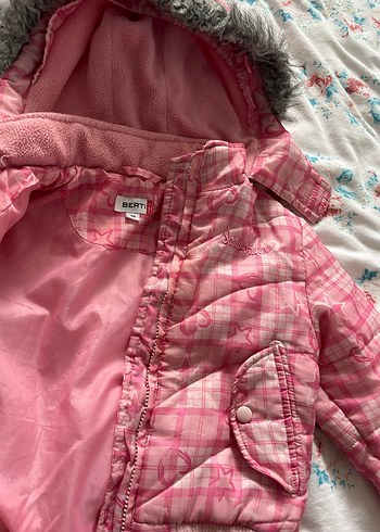Pembe Fermuarlı Kız Çocuk Mont - Görsel 3