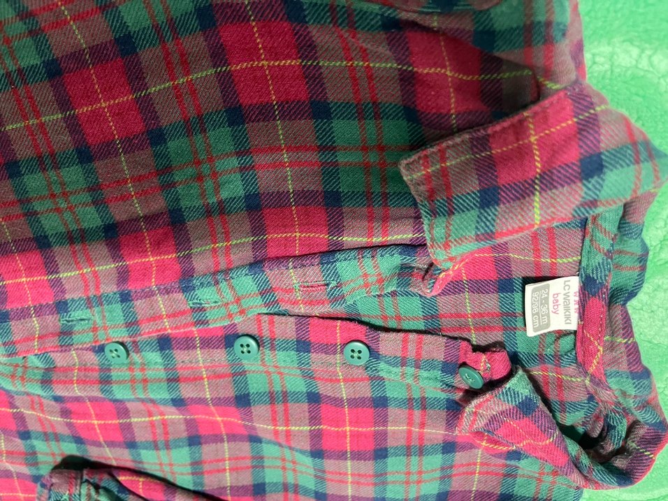 Renkli Düğmeli çocuk Gömlek - Görsel 2