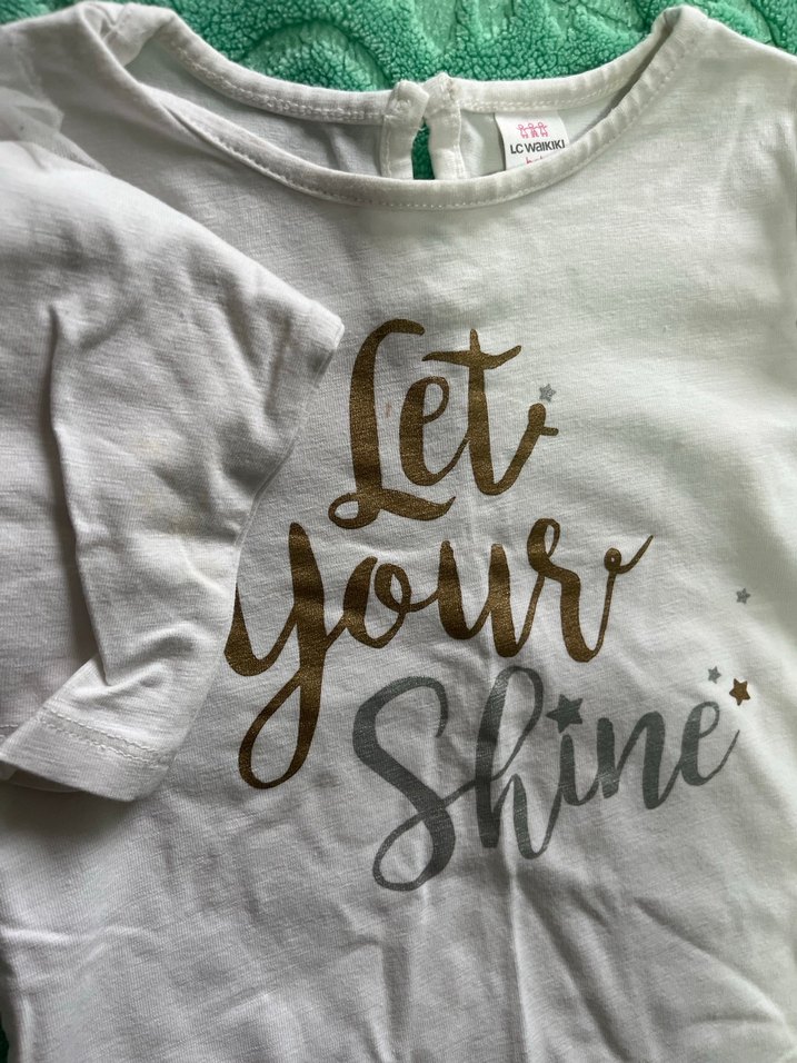 Parlak Yazılı Beyaz Kız Bebek Çıtçıtlı Body - Görsel 2