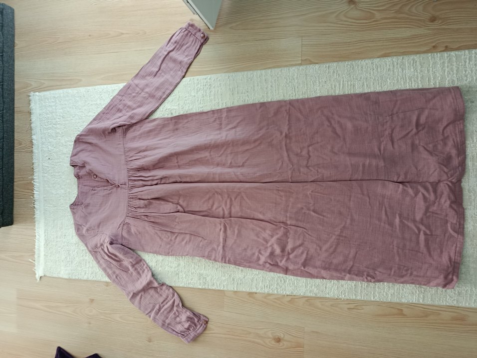 Pamuklu Düğmeli Bohem Hamile Bluzu - Görsel 2