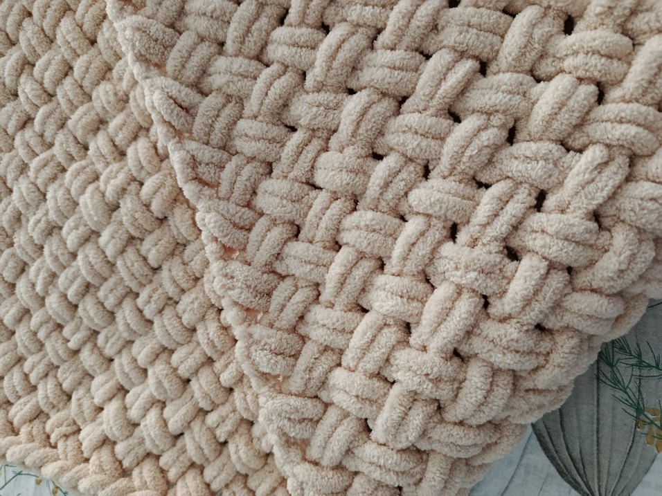 Bej Örgü Çocuk Battaniyesi - Görsel 2