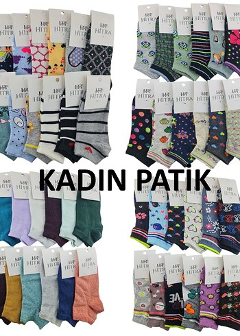 Diger Kızlar için Çok Renkli Pamuklu Çoraplar