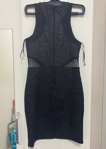 Abiye Siyah Yüksek Yakalı Sleeveless Midi Elbise
