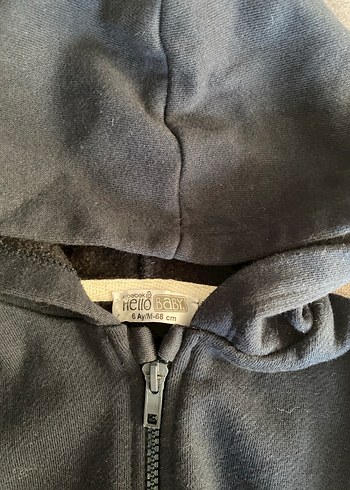 HelloBaby Kapüşonlu Fermuarlı Gri Çocuk Sweatshirt