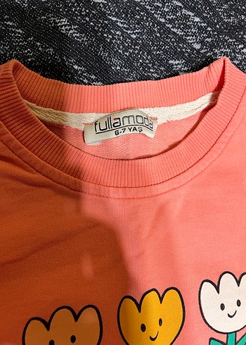 Rahat Kesim Pembe Baskılı Kız Sweatshirt - Görsel 3