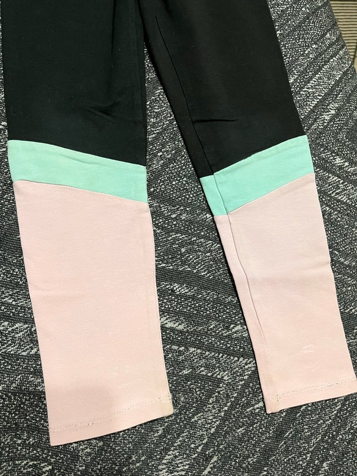 Kız Çocuk Unicorn Baskılı Renkli Tayt - Görsel 3