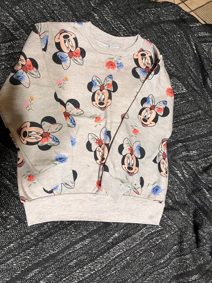 Kız Çocuk Gri Uzun Kollu Baskılı Sweatshirt - Görsel 2