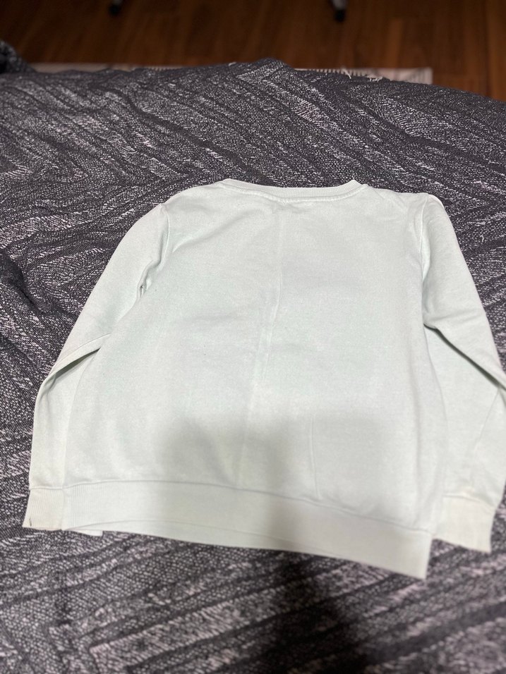 Kız Çocuk Gri Peluş Detaylı Sweatshirt - Görsel 4