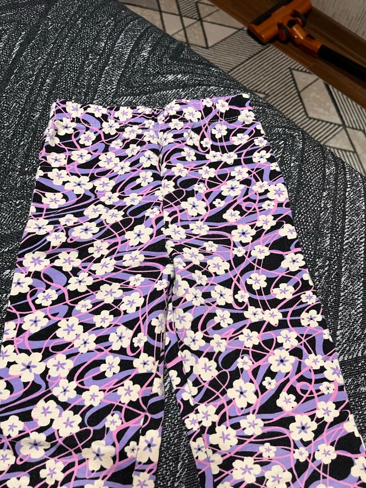 Mor Bağlama Desenli Dantel Detaylı İspanyol Paça Kız çocuk - Görsel 4