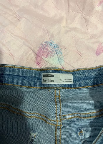 Bershka Kadın Mavi Denim Mini Şort