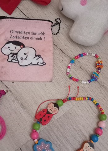 Beden Nakışlı Pembe Elastik Çocuk eşyaları set