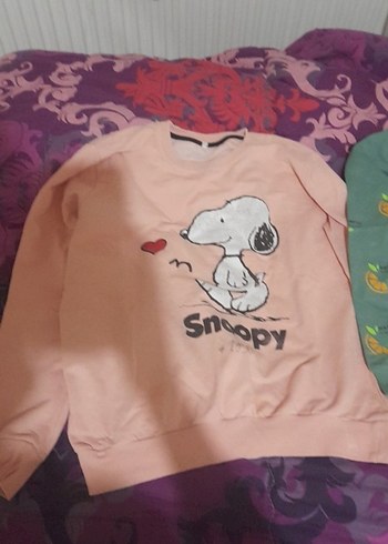 13-14 Yaş Beden gri Renk 3 lü kiz Çocuk Sweatshirt