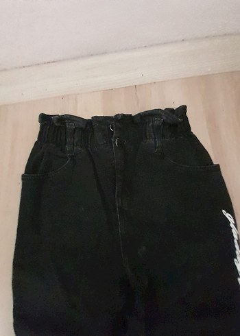 12-13 Yaş Beden siyah Renk Erkek Siyah Bol Kesim Kot Pantolon