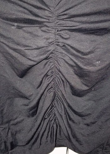 Diğer Siyah V Yakalı Kadın Bluz crop