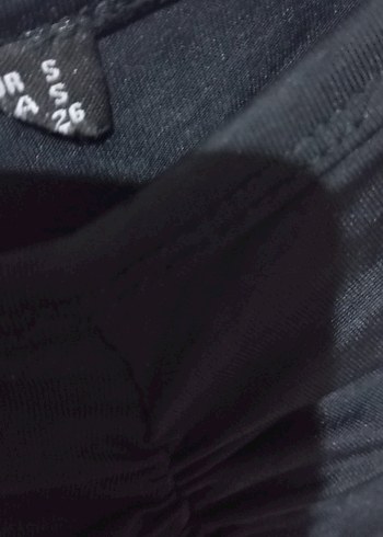 s Beden Siyah V Yakalı Kadın Bluz crop