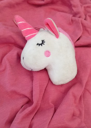 Pembe Unicorn Peluş Oyuncak anahtarlık çanta süsü