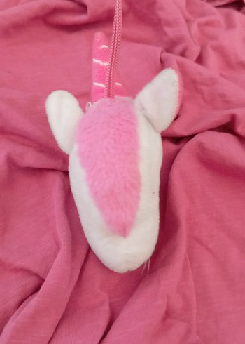 Beden Pembe Unicorn Peluş Oyuncak anahtarlık çanta süsü