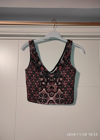 Topshop desenli crop  - Görsel 2