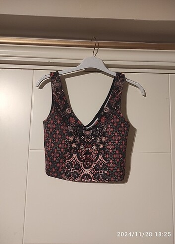 Topshop desenli crop  - Görsel 3