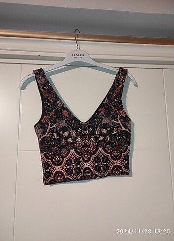 Topshop desenli crop  - Görsel 5