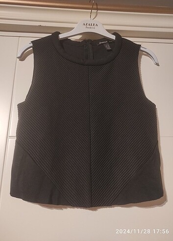 Siyah mango crop mini üst 