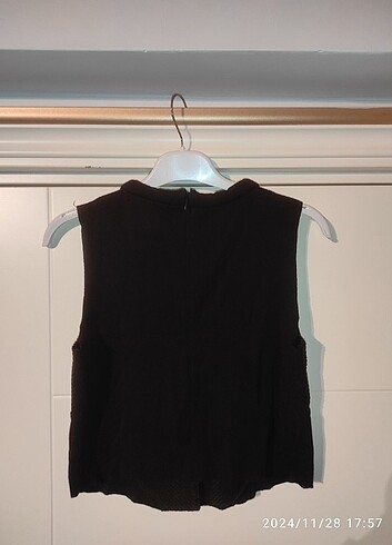 Siyah mango crop mini üst  - Görsel 10