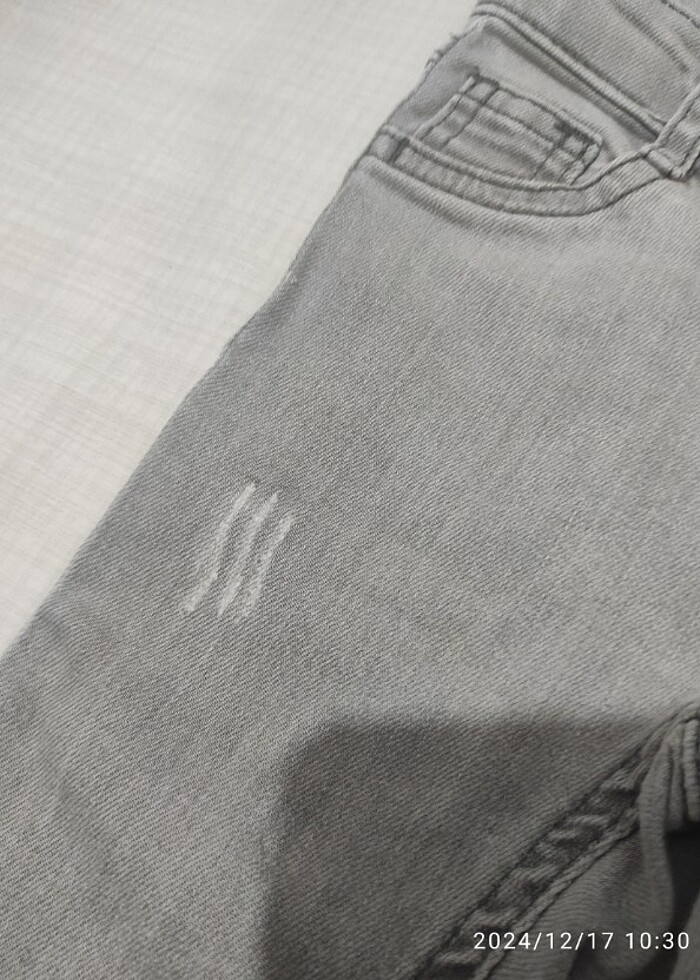 Açık gri erkek bebek pantolon  - Görsel 2