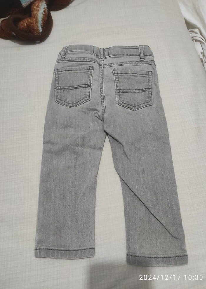 Açık gri erkek bebek pantolon  - Görsel 5