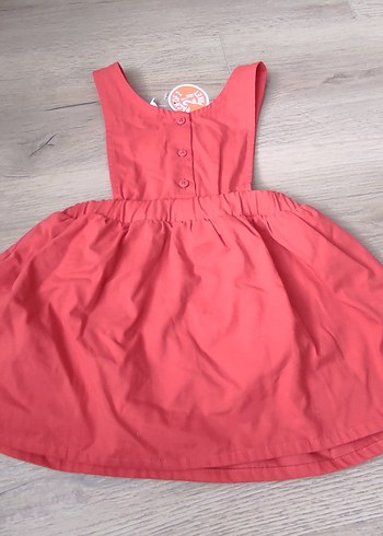 Nakışlı Kırmızı Kız Çocuk Elbisesi - Görsel 12