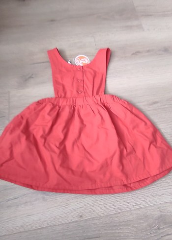 Nakışlı Kırmızı Kız Çocuk Elbisesi - Görsel 13