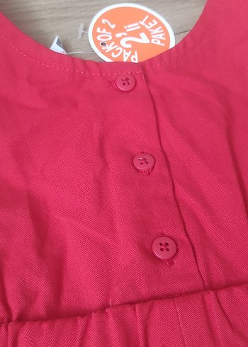 Nakışlı Kırmızı Kız Çocuk Elbisesi - Görsel 15