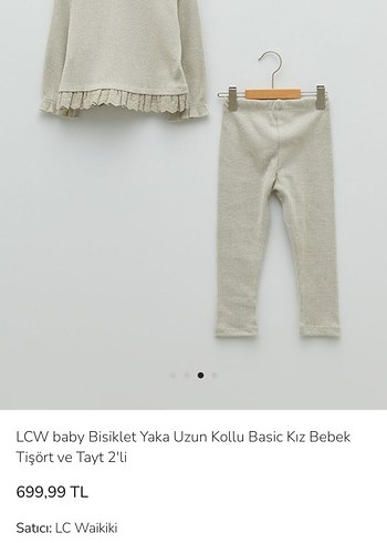 LCW Baby Basic çağla yeşili Kız Bebek Tayt - Görsel 2