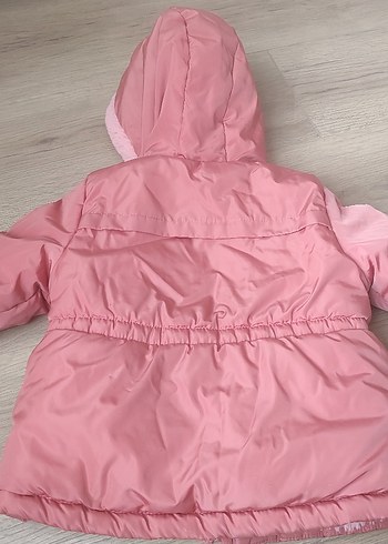 LCW Baby Kapüşonlu Pembe Kız Bebek Mont - Görsel 10