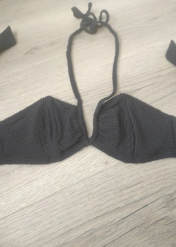 Siyah Strappy Kadın Bikini Üstü - Görsel 3