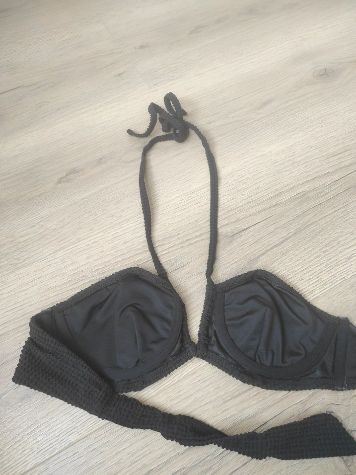 Siyah Strappy Kadın Bikini Üstü - Görsel 5