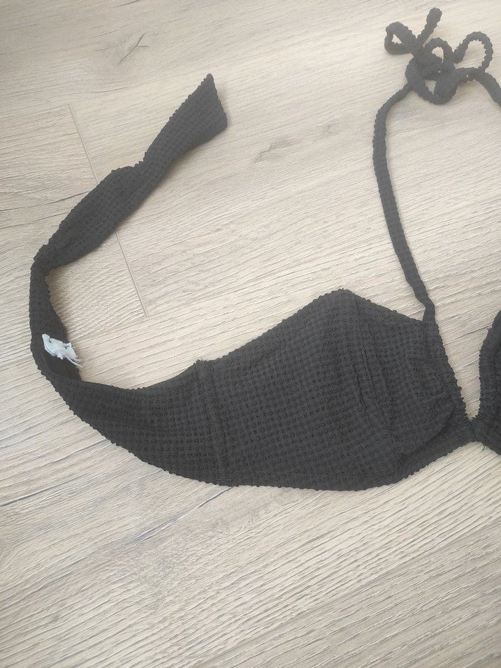 Siyah Strappy Kadın Bikini Üstü - Görsel 2