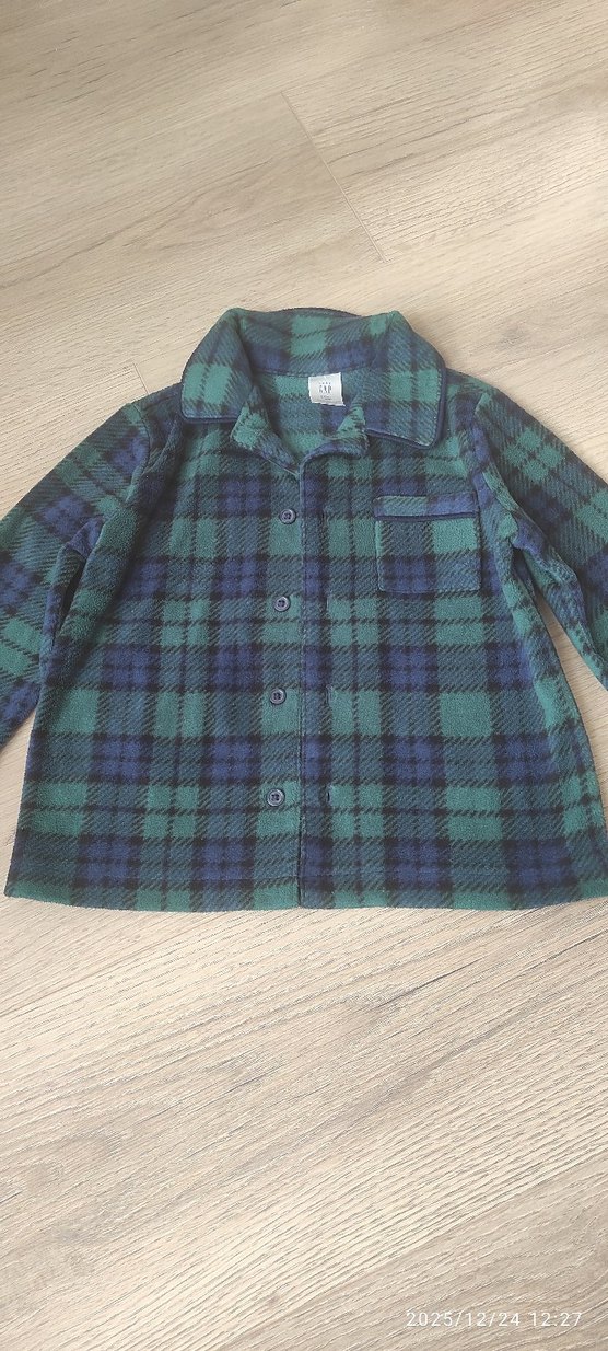 GAP ERKEK Çocuk Ekoseli Düğmeli PİJAMA ÜST - Görsel 2