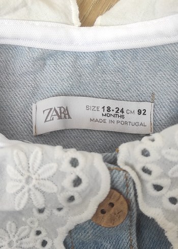 zara Düğmeli Kot Kumaşlı Kız Elbise - Görsel 8