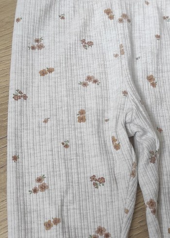 Krem kahve çiçek Desenli Dantelli Bebek Takımı - Görsel 7